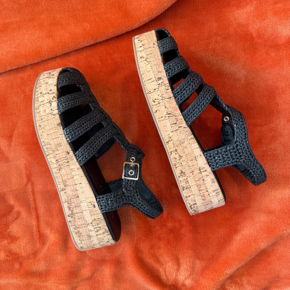 Silent D Fisherman Cork-Bottom Whisper Platform Flats